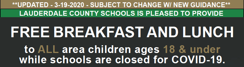 **UPDATED** LCS to Provide Free Lunch & Breakfast During COVID-19 School Closure