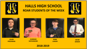 HHS Announces ROAR Students of the Week