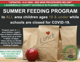 Student Meal Program Transitions to Summer Feeding Program