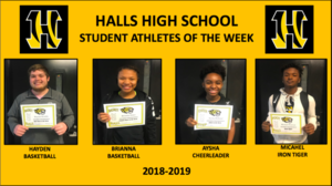 HHS Announces Student Athletes of the Week