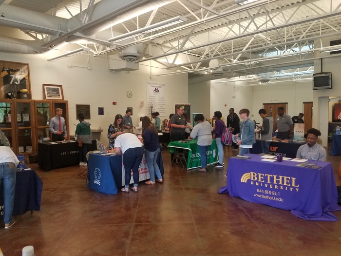 Seniors attended the 2018 College Fair at RHS and were able to speak with representatives from various colleges, universities, technical schools and the armed forces.  We would like thank the Senior Guidance Counselor, Kim Kelley, for helping organize this event and all who attended