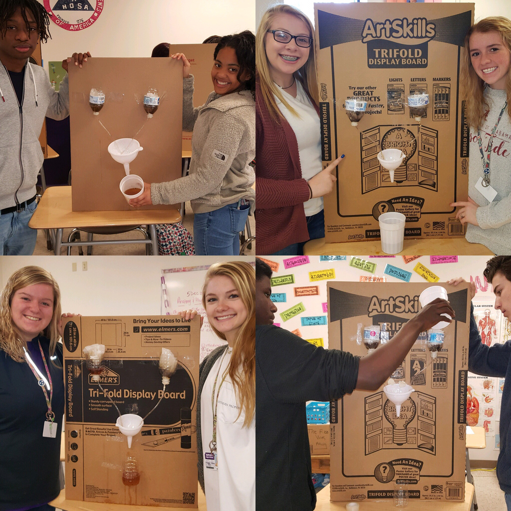 Mrs. Beavers’ students created models of the urinary system to make urine. They then used coffee filters and coffee to visualize how the kidneys filter out waste, creating urine.
