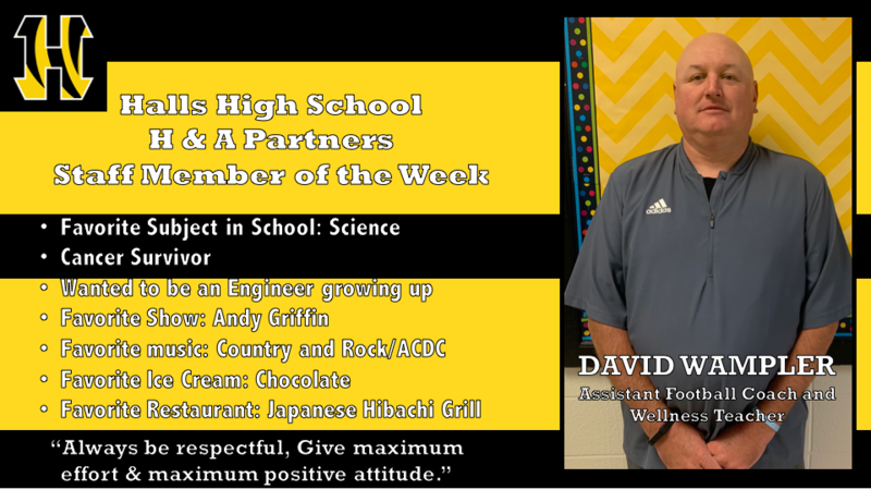 Hhs H A Partners Staff Member Of The Week Halls High School